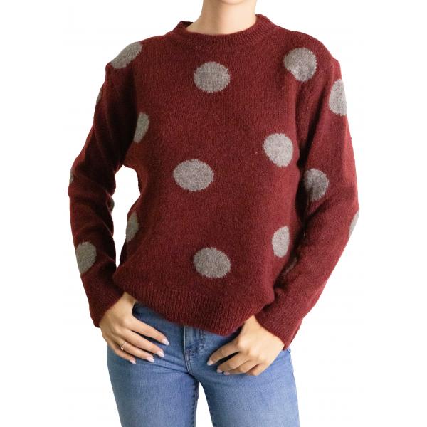 Maglione con pois girocollo 